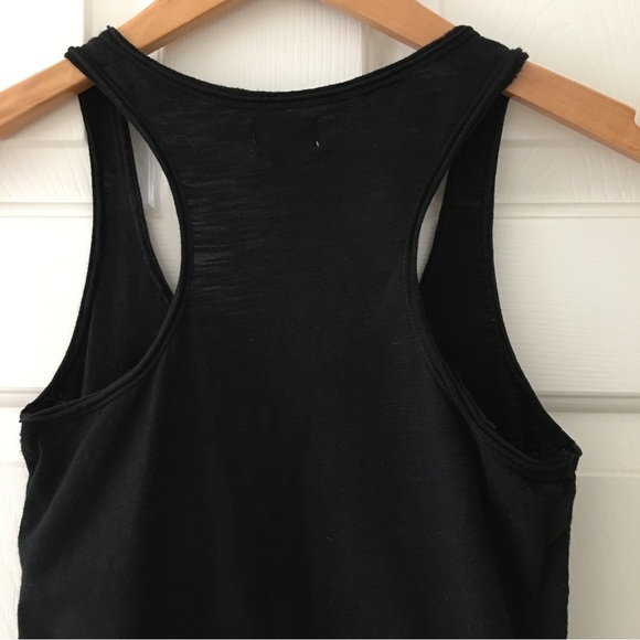 Mossimo Supply Co Black Tank Dress Gathered Front Racer Back XS 100% Cotton - Picture 5 of 7